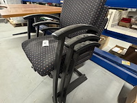 Bureau en 3 stoelen, kersen/zwart - afbeelding 2 van  4