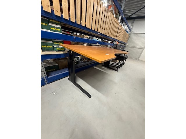 Bureau en 3 stoelen, kersen/zwart - afbeelding 4 van  4