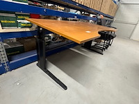 Bureau en 3 stoelen, kersen/zwart - afbeelding 4 van  4