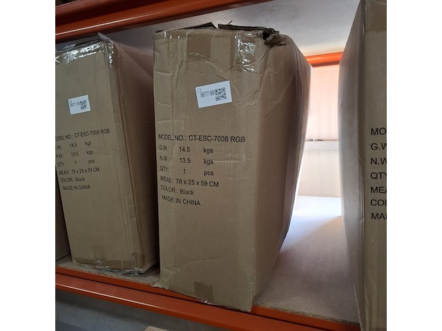 Bureau-/gamestoel met rgb verlichting, zwart - afbeelding 3 van  3