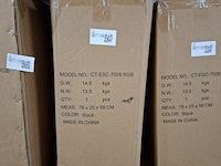 Bureau-/gamestoel met rgb verlichting, zwart - afbeelding 3 van  3