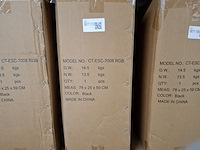 Bureau-/gamestoel met rgb verlichting, zwart - afbeelding 3 van  3