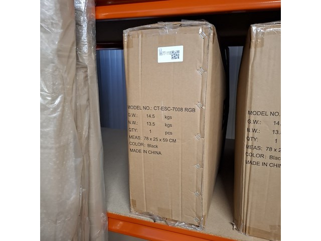 Bureau-/gamestoel met rgb verlichting, zwart - afbeelding 3 van  3