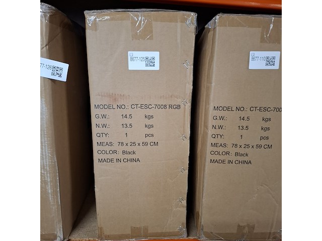 Bureau-/gamestoel met rgb verlichting, zwart - afbeelding 3 van  3