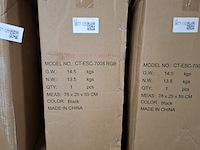 Bureau-/gamestoel met rgb verlichting, zwart - afbeelding 3 van  3