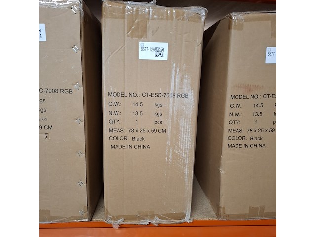 Bureau-/gamestoel met rgb verlichting, zwart - afbeelding 3 van  3