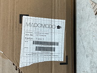 Bureau l-vormig miadomodo, cptsh014, bruin/zwart - afbeelding 3 van  3