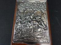 Bureauklapper met versierde verzilverde bovenklep - afbeelding 1 van  5