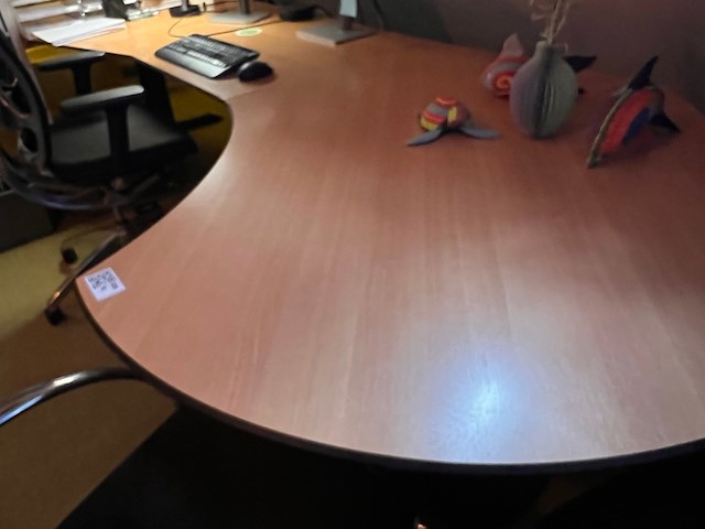 Bureauopstelling + bureau-, en conf. stoelen, volkorn blad en zwart, 2020 - afbeelding 3 van  10