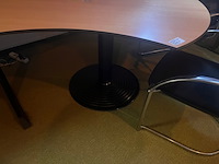 Bureauopstelling + bureau-, en conf. stoelen, volkorn blad en zwart, 2020 - afbeelding 4 van  10