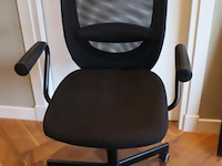 Bureaustoel - zwart gestoffeerd