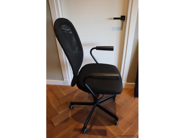 Bureaustoel - zwart gestoffeerd - afbeelding 2 van  5
