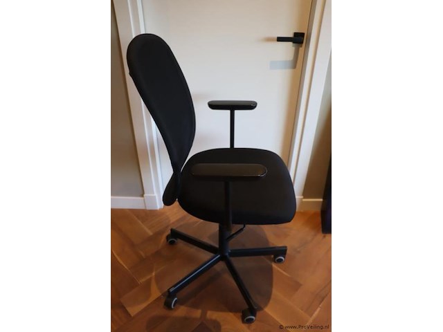 Bureaustoel - zwart gestoffeerd - afbeelding 2 van  5