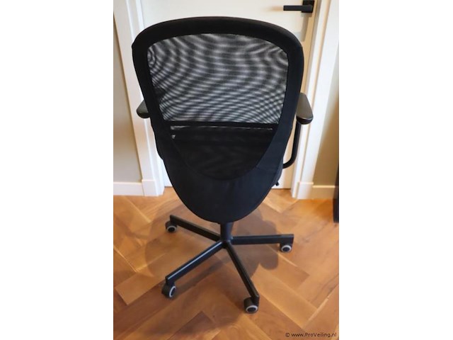 Bureaustoel - zwart gestoffeerd - afbeelding 3 van  5