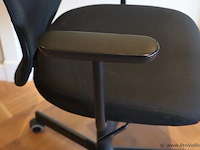 Bureaustoel - zwart gestoffeerd - afbeelding 4 van  5
