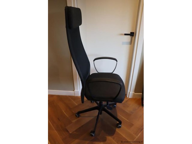 Bureaustoel - zwart gestoffeerd - afbeelding 2 van  5