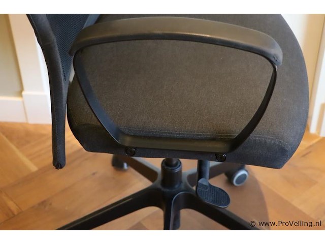 Bureaustoel - zwart gestoffeerd - afbeelding 4 van  5