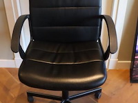 Bureaustoel - zwart (skai) leder - afbeelding 1 van  5