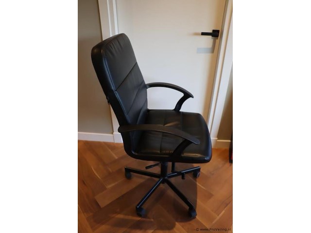 Bureaustoel - zwart (skai) leder - afbeelding 2 van  5