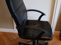 Bureaustoel - zwart (skai) leder - afbeelding 2 van  5