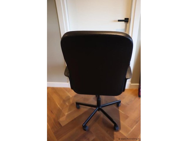 Bureaustoel - zwart (skai) leder - afbeelding 3 van  5