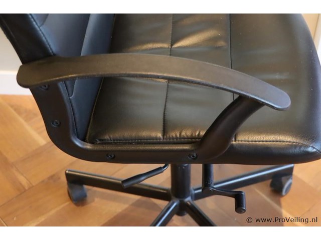 Bureaustoel - zwart (skai) leder - afbeelding 4 van  5