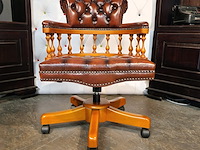Bureaustoel chesterfield, captain, bruin - afbeelding 1 van  6