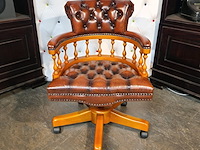 Bureaustoel chesterfield, captain, bruin - afbeelding 2 van  6