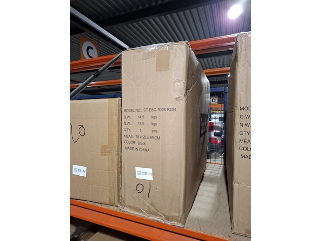 Bureaustoel gamestoel led rgb, zwart, 2025 - afbeelding 2 van  2