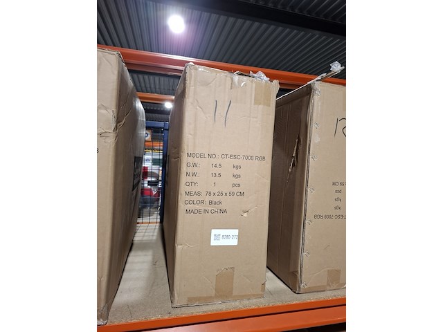 Bureaustoel gamestoel led rgb, zwart, 2025 - afbeelding 2 van  2