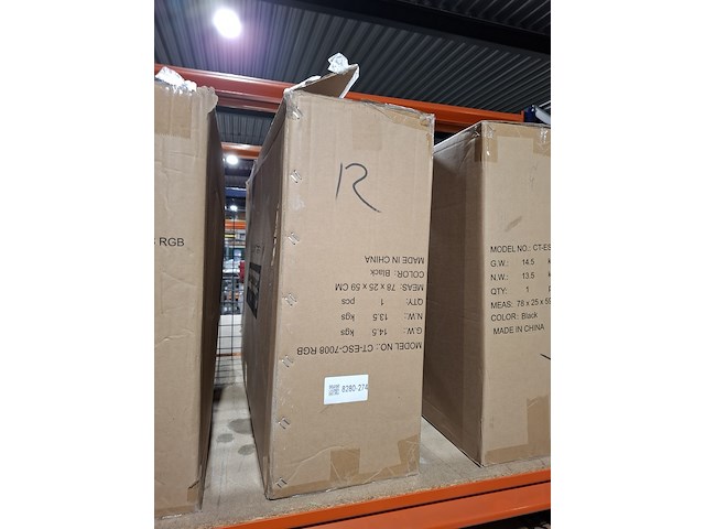 Bureaustoel gamestoel led rgb, zwart, 2025 - afbeelding 2 van  2