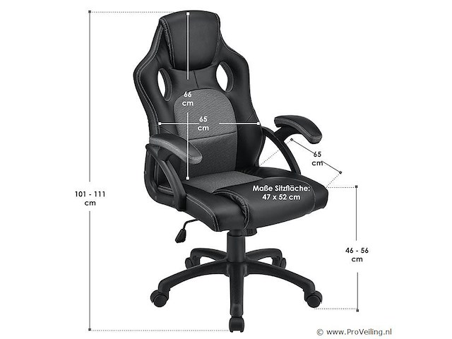 Bureaustoel gaming - afbeelding 9 van  9