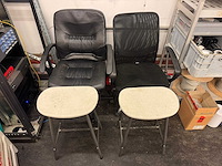 Bureaustoel met kruk (2x) - afbeelding 2 van  3