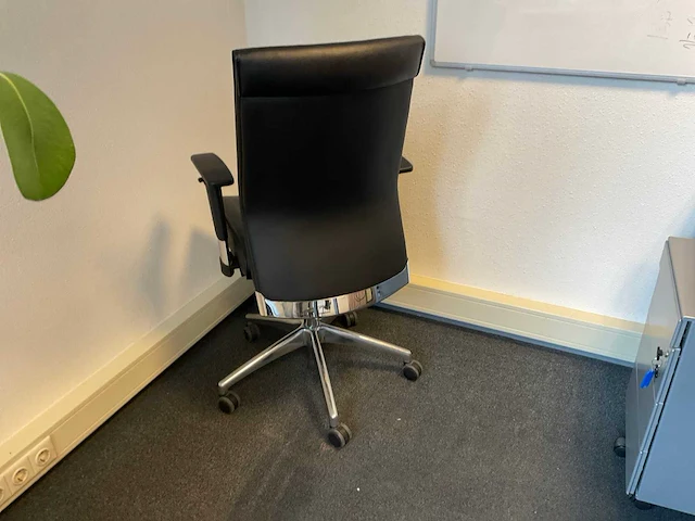 Bureaustoel met lederen bekleding - afbeelding 2 van  4