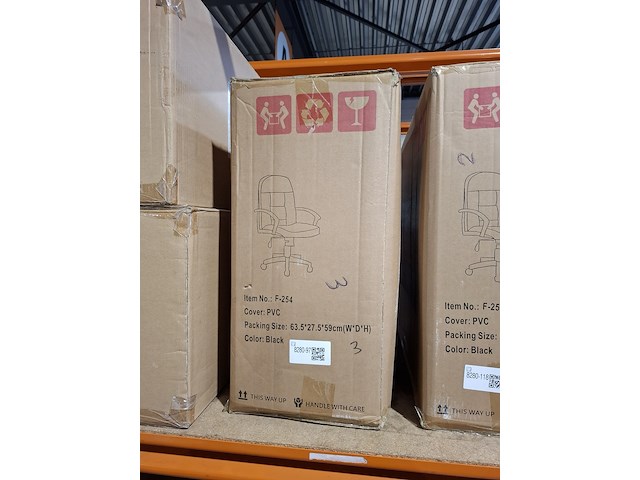 Bureaustoel pu leder, zwart, 2025 - afbeelding 2 van  2