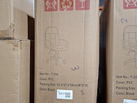 Bureaustoel pu leder, zwart, 2025 - afbeelding 2 van  2