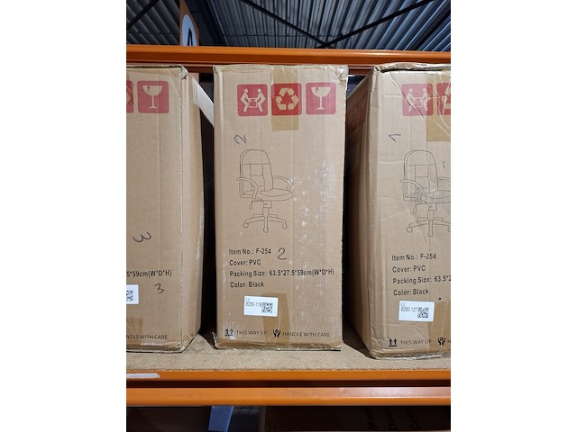 Bureaustoel pu leder, zwart, 2025 - afbeelding 2 van  2