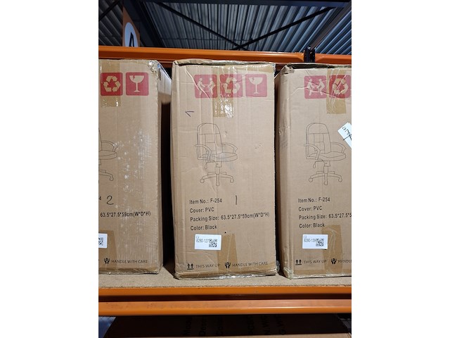 Bureaustoel pu leder, zwart, 2025 - afbeelding 2 van  2