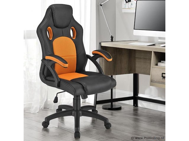 Bureaustoel racing oranje - afbeelding 2 van  9