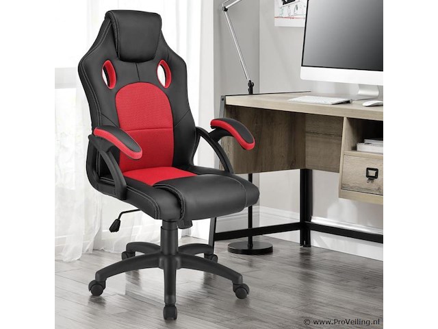 Bureaustoel racing rood - afbeelding 2 van  9