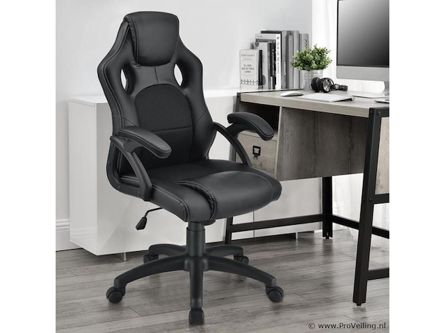 Bureaustoel racing zwart - afbeelding 2 van  9