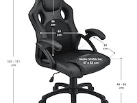 Bureaustoel racing zwart - afbeelding 9 van  9