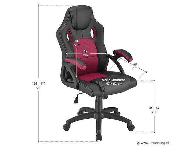 Bureaustoel racing - afbeelding 9 van  9