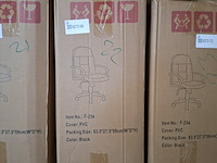 Bureaustoel verstelbaar pu leder, zwart, 2025 - afbeelding 2 van  2