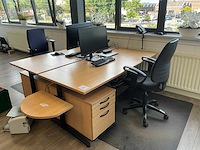 Bureautafel met ladekast (4x) - afbeelding 1 van  6