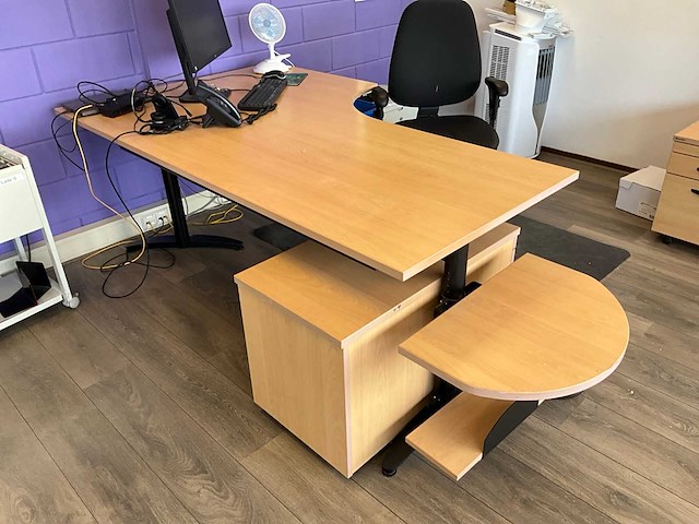 Bureautafel met ladekast (4x) - afbeelding 5 van  6