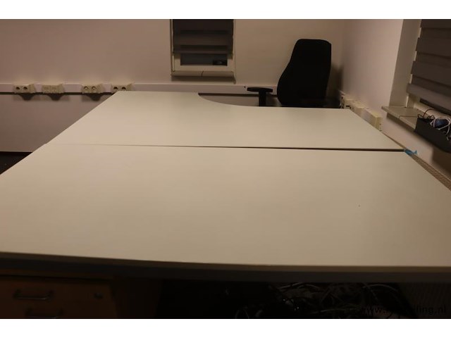 Bureautafels - 2 stuks| in hoogte verstelbaar | 160x80-120x74cm | incl. ladekast - afbeelding 4 van  8