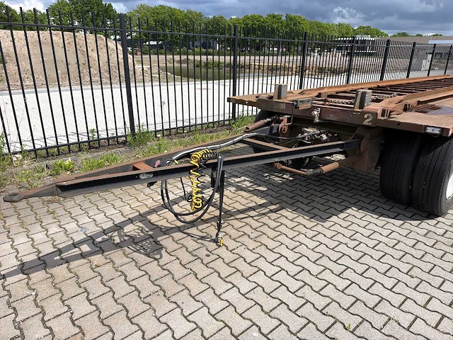 Burg containerchassis / wissellaadbak trailer, voorzien van rockinger gnz 27 d125 koppelsysteem, tandem uitvoering, nederlands kenteken wp-68-tj - afbeelding 1 van  7