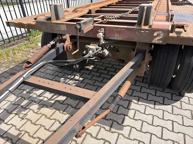 Burg containerchassis / wissellaadbak trailer, voorzien van rockinger gnz 27 d125 koppelsysteem, tandem uitvoering, nederlands kenteken wp-68-tj - afbeelding 3 van  7