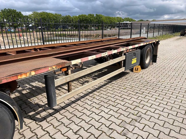 Burg containerchassis / wissellaadbak trailer, voorzien van rockinger gnz 27 d125 koppelsysteem, tandem uitvoering, nederlands kenteken wp-68-tj - afbeelding 5 van  7